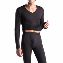 KalvonFu Mens Winter Long Johns Thick Mens Sexy Thermal Underwear Sets Keep Warm Male Top+Pant