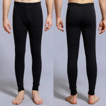 Mens Warm Long Johns Thermal Underwear Gray Tights Winter Velvet Fleece Leggings slim fit long johns Plus Size 4XL