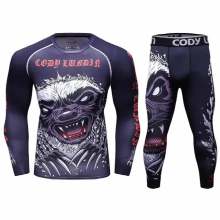 Mens Thermal Underwear For Men Male Thermo Kickboxing Clothes Suits MMA BJJ Tights Set Winter Quick Dry Long Johns Tracksuit 02
