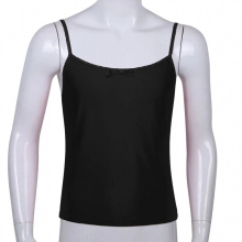 Mens Sleeveless Sissy Camisole Tank Tops Spaghetti Straps Tee Vest Nightwear Sleepwear Crossdressing Linerie Pajamas Top