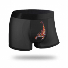 6 Ice Silk Men Scorpion Print breathable boxer erotic sexy thin man gay underwear