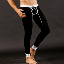 Winter Pants Men Thermal Warm Long Johns Pants Autumn Tight Leggings Inner Pants Modal Underwear Pouch Pants