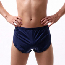 Mannen Nachtkleding Sexy Boxer Side Split Slaapkleding Lounge Ondergoed Trunks Shorts Lage Rise cueca Boxers Onderbroek