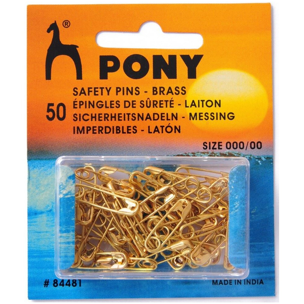 Pony Safety Pins - Per Pack Of 50