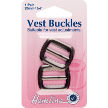 Hemline Vest Waistcoat Buckle Gunmetal