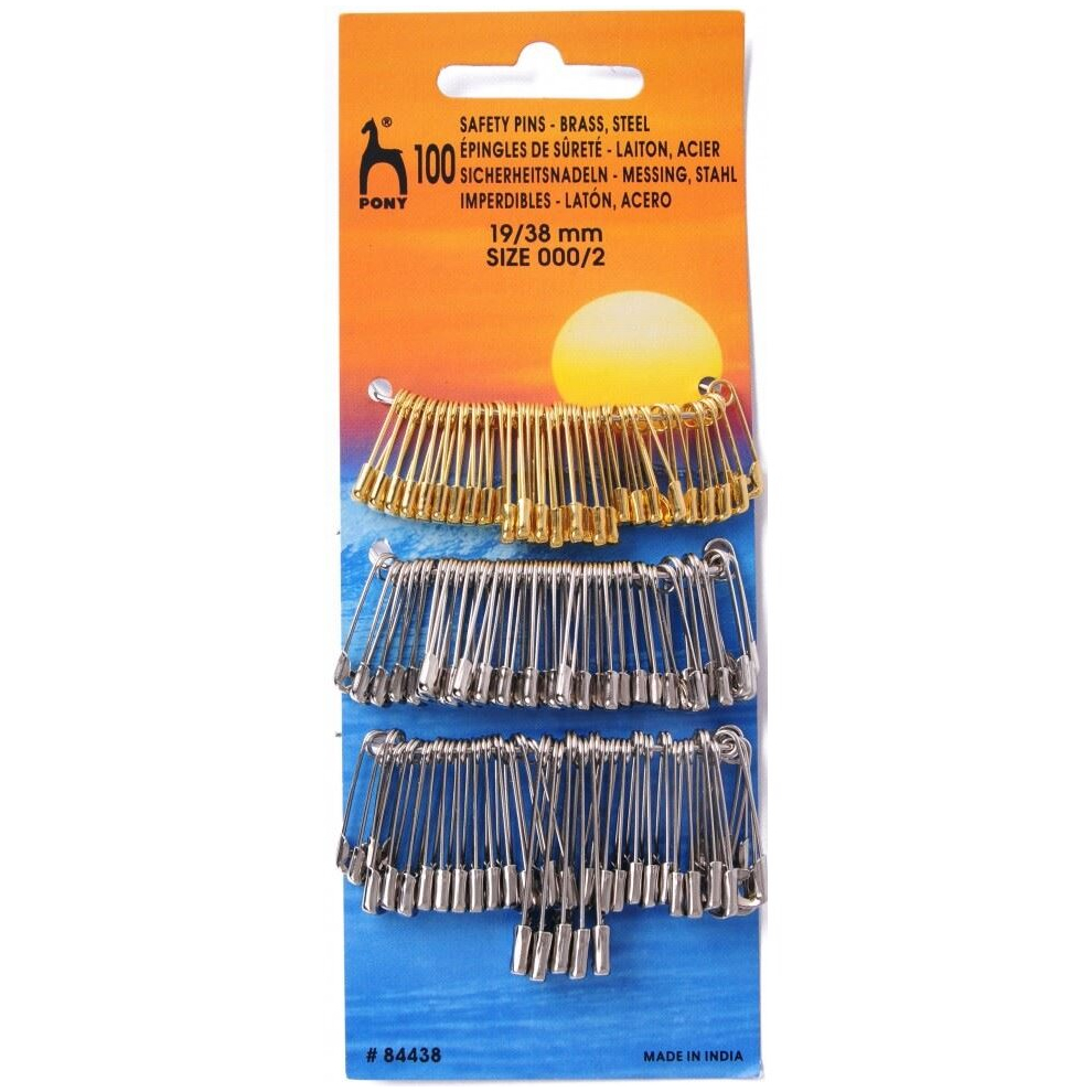 Pony Safety Pins - per pack of 100
