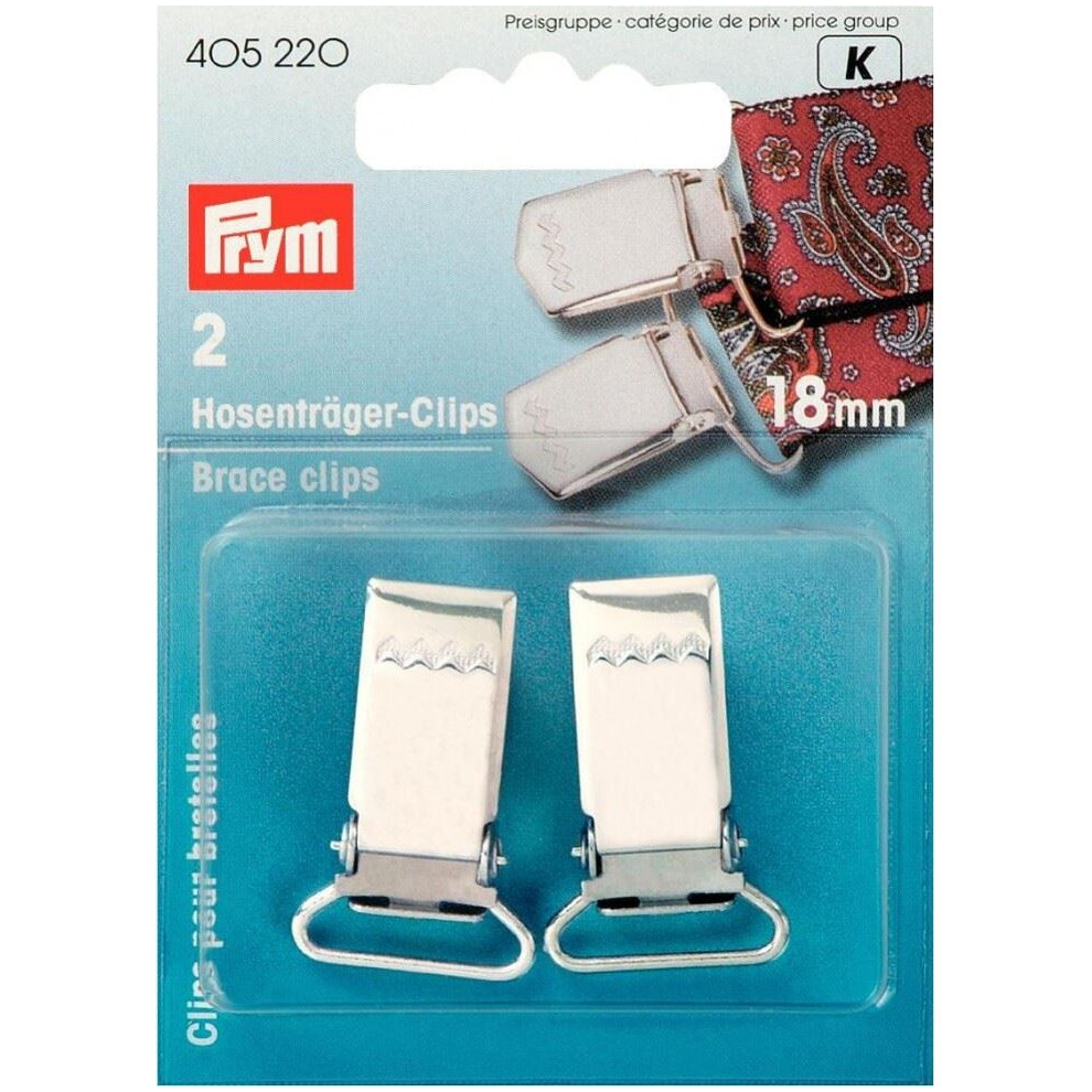 Prym Hardened Steel Brace Clips - Per Pack Of 2 Silver