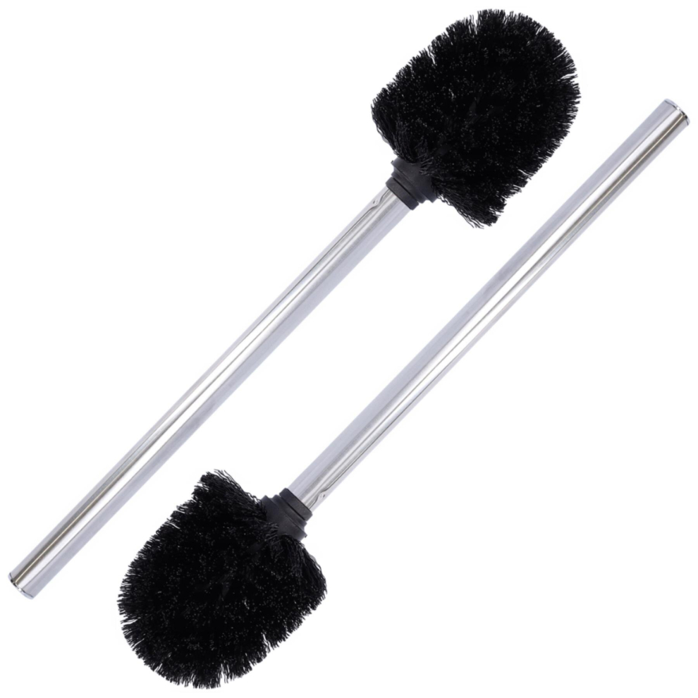 GEEZY 2x Toilet Brush Stainless Steel Bathroom Cleaning Sturdy Bristles Quality