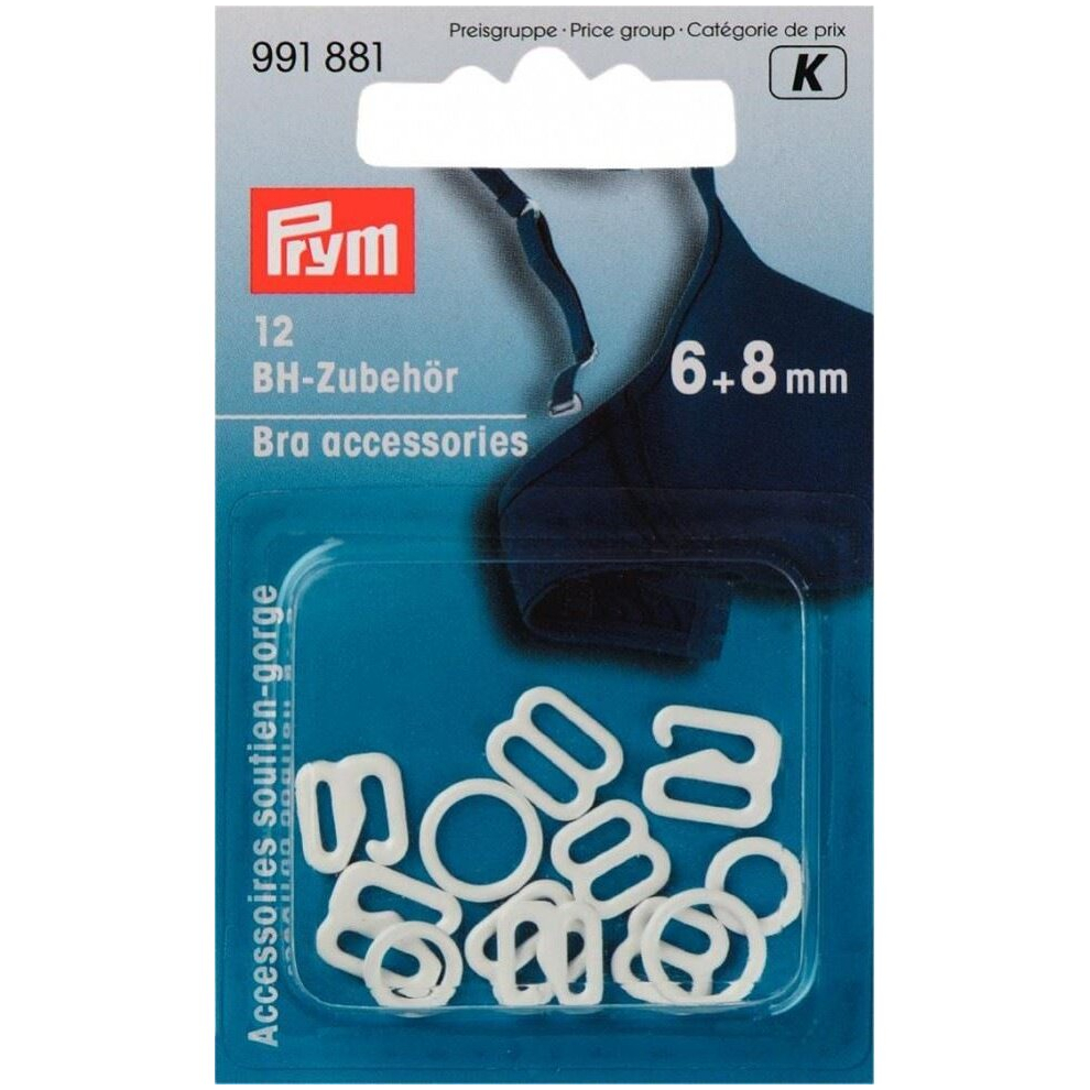 Prym Bra Strap Accessories  White - per pack of 12