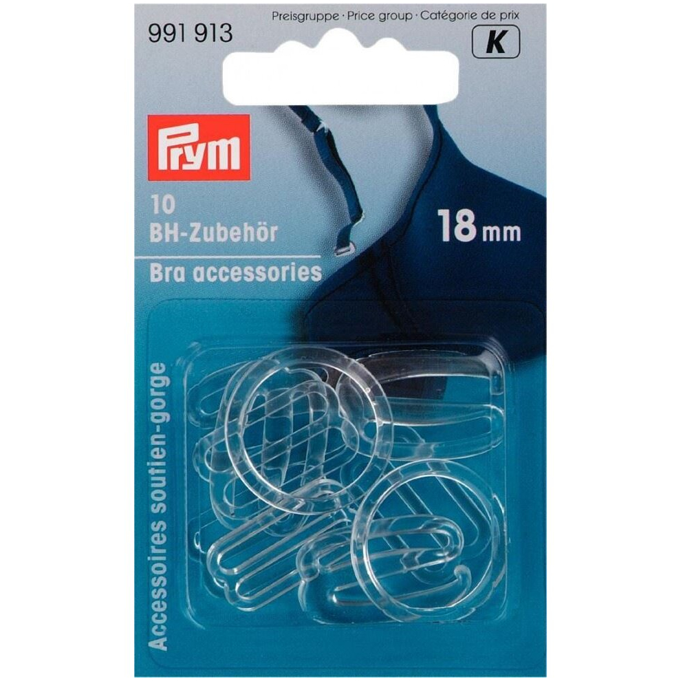 Prym Bra Strap Accessories  Clear - per pack of 10