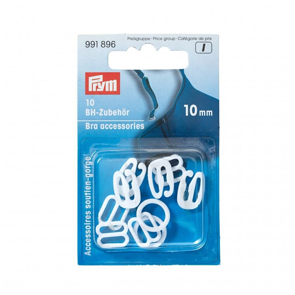 Prym Bra Strap Accessories  White - per pack of 10