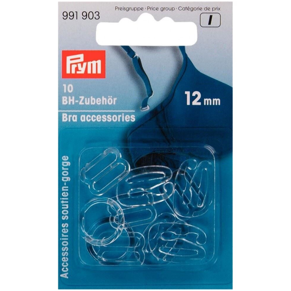 Prym Bra Strap Accessories  Clear - per pack of 10