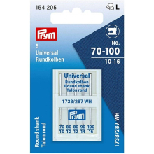 Prym Round Shank Sewing Machine Needles - per pack of 5