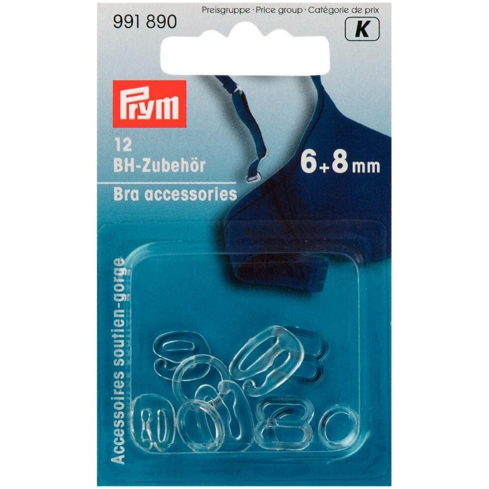 Prym Bra Strap Accessories  Clear - per pack of 12