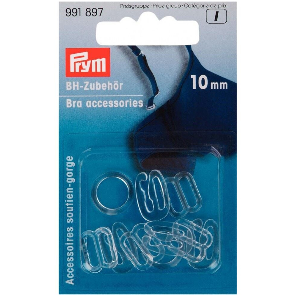 Prym Bra Strap Accessories  Clear - per pack of 10