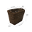 JVL Vertical Weave Rectangle Log Basket with Wooden Handles, Brown, Medium 9