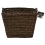 JVL Vertical Weave Rectangle Log Basket with Wooden Handles, Brown, Medium 8