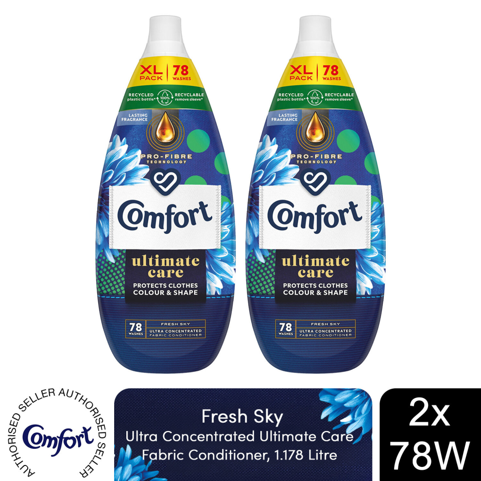 (Buy 2) Comfort Fabric Conditioner Fresh Sky 1.18L, 78W