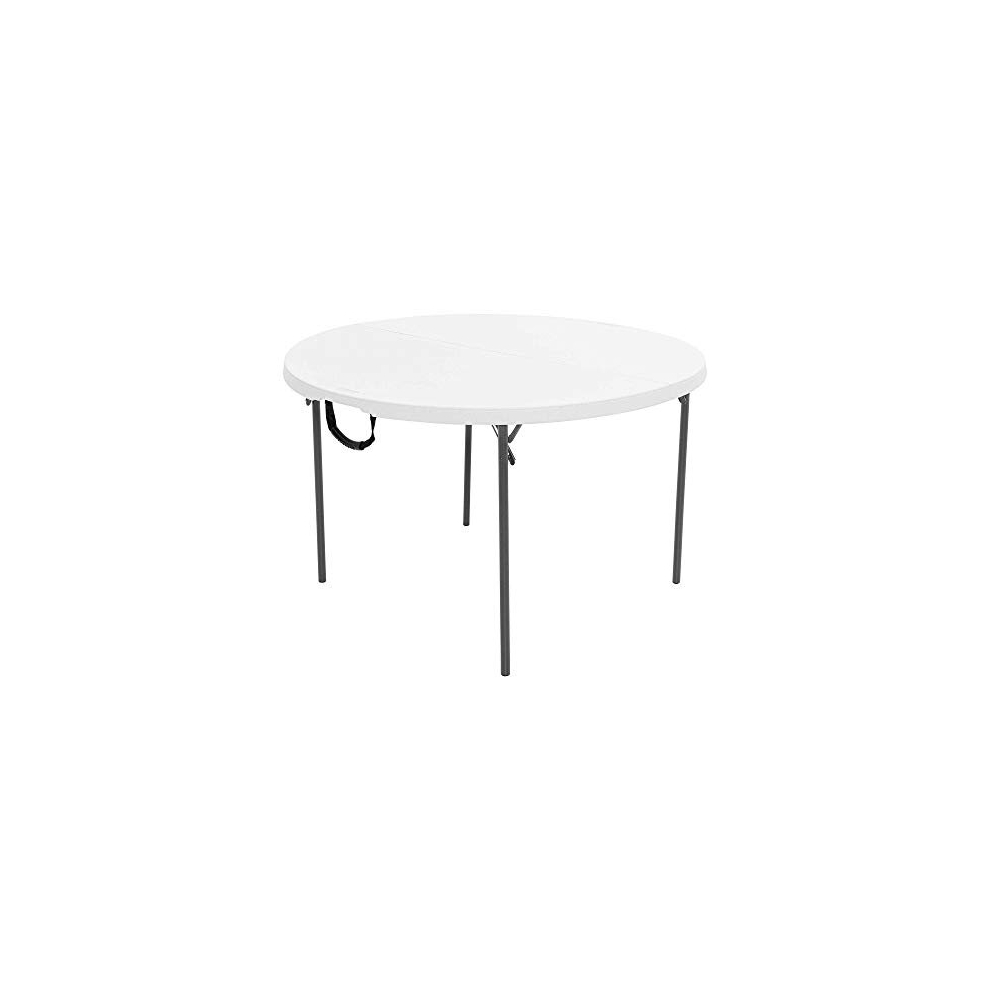 Lifetime 280064 4 Ft (1.22 M) Round Light Commercial Fold-In-Half Table ( Granite) White