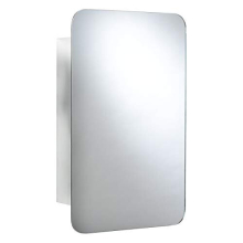 Medway Sliding Door Stainless Steel Cabinet, Metal, White, 11x41x67 cm