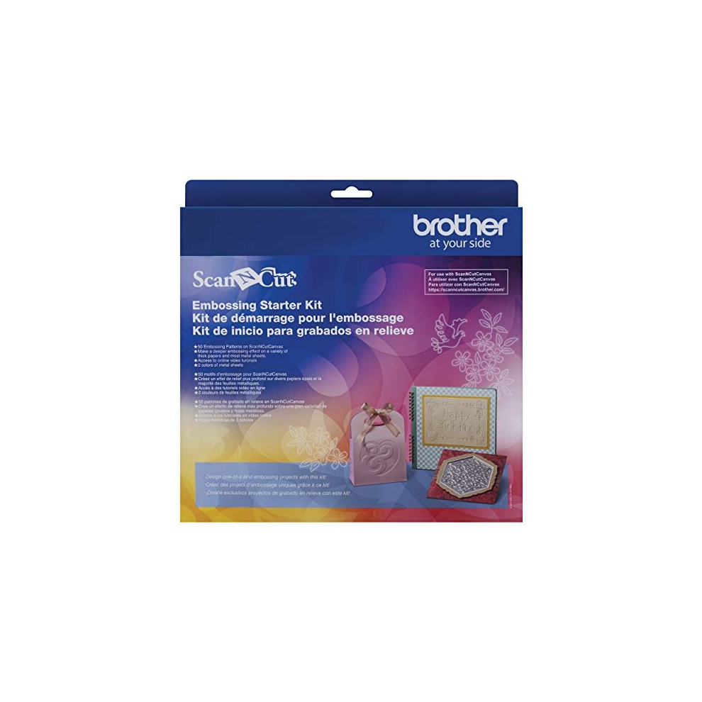 Brother Accessory Set, For Scanncut Diy Cutting Machine, Mat, Tools, Metal Sheets And 50 Embossing Patterns