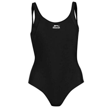 Ladies SLAZENGER Support Swimsuit / Swimming Costume - Black - Size 16