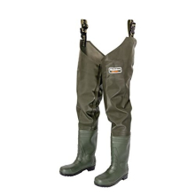 Men Granite Pvc Thigh With Cleated Sole Wader - Green (Olive Green), Size 10