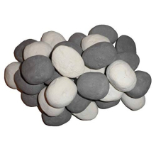 20 Gas fire ceramic replacement pebbles 10 White 10 Grey In Coals 4 You packaging 60mm x 40mm x 40mm