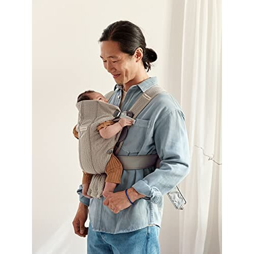 BABYBJÖRN Baby Carrier Mini, 3D Mesh, Grey beige 2