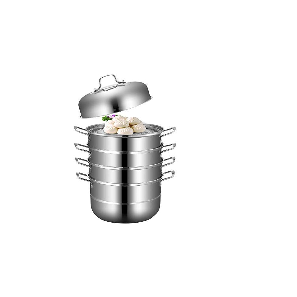 Food Steamers Stainless Steel 5 Titer Stainless Steel Steamers for Cooking Food Steamer Pot Set Suitable for Gas Electric Grill Stove Top Ceramic