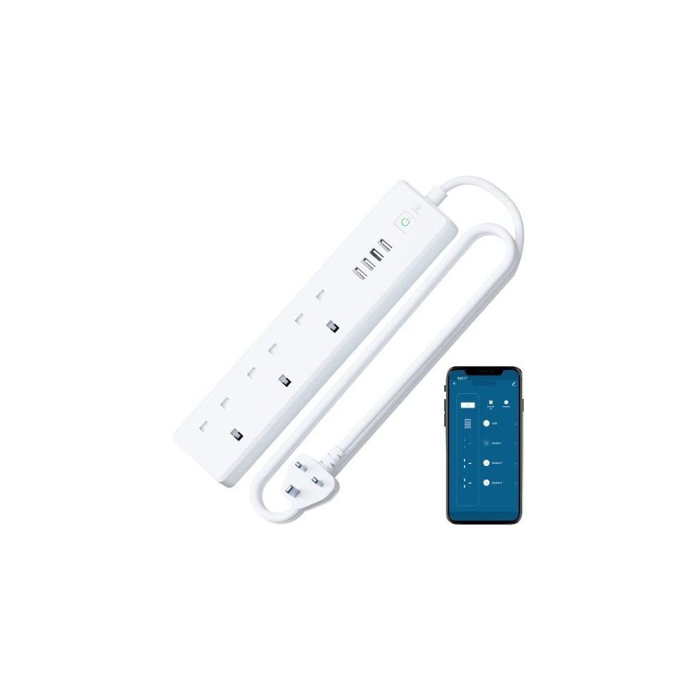 Smart Power Strip,WiFi Extension Lead Compatible with Amazon Alexa Google Home Assistant, App Remote Voice Control,Surge Protector Extension with Plug