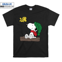 (5X-Large, Black) Snoopy Christmas Woodstock Black Women T Shirt T-Shirt Tshirt Top