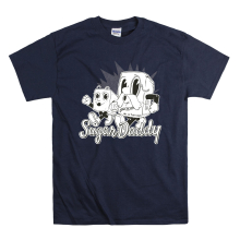 (XX-Large, Navy) Sugar Daddy Cartoon Old Funny Men Women Unisex Top T Shirt T-Shirt Tshirt