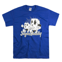 (Medium, Blue) Sugar Daddy Cartoon Old Funny Men Women Unisex Top T Shirt T-Shirt Tshirt