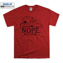 (Large, Red) Nope Not Today. Snoopy Men Women Unisex Top T Shirt T-Shirt Tshirt
