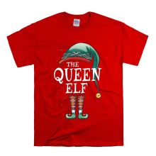 (X-Large, Red) The Queen Elf Christmas Black Women T Shirt T-Shirt Tshirt Top