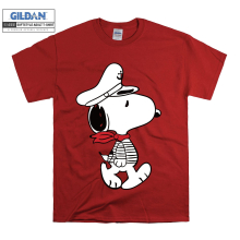 (Small, Red) Sailor Snoopy Black Women T Shirt T-Shirt Tshirt Top