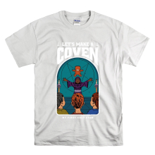 (X-Large, White) Kids Let's Make a Coven Vintage Cult Book Black Women T Shirt T-Shirt Tshirt Top