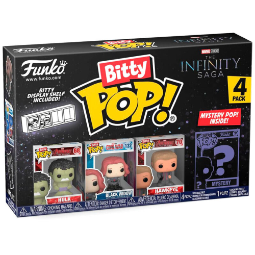 Funko Funko Blister 4 Figures Bitty POP Marvel The Infinity Saga Hulk