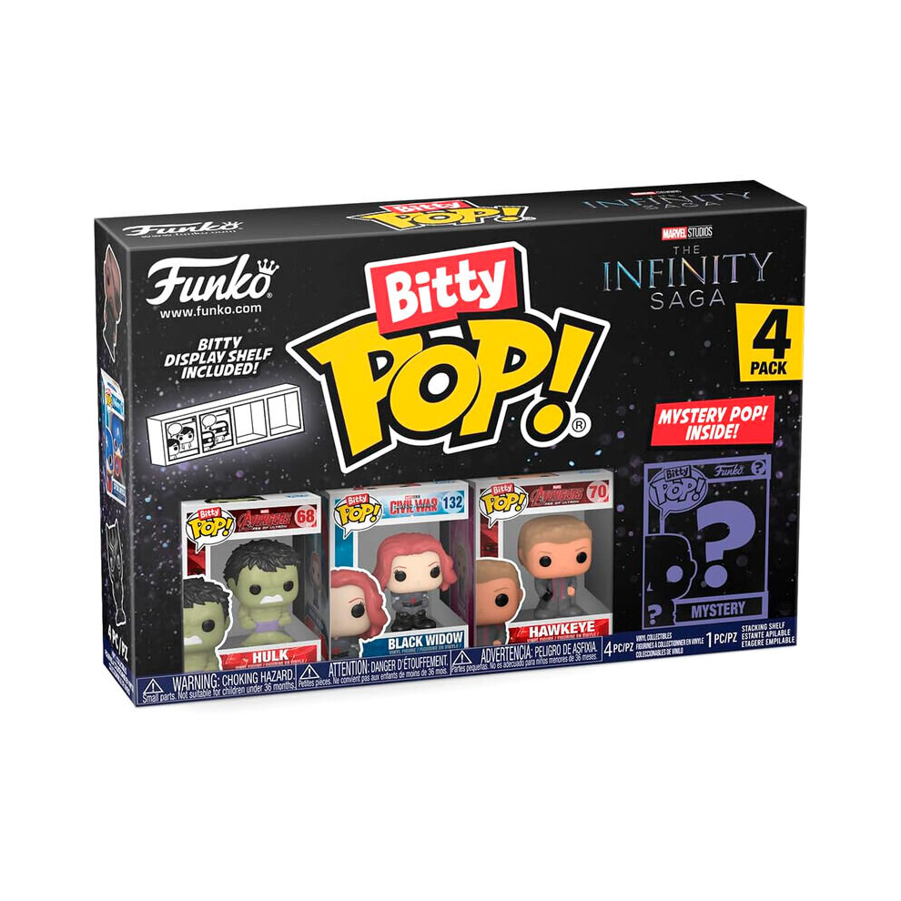 Funko Blister 4 Figures Bitty Pop Marvel The Infinity Saga Hulk