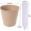 100 Pcs 8 cm Biodegradable Fibre Seed Pots for Seedling with 100 Pcs Plastic Plant Color labels, 2 x 10 cm Plant label pen 2