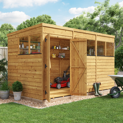 BillyOh (12x6, Windowed) BillyOh Switch Overlap Pent Shed 1