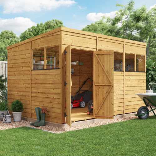 BillyOh (12x8, Windowed) BillyOh Switch Overlap Pent Shed 1