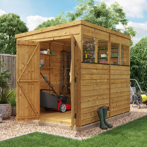 BillyOh (8x6, Windowed) BillyOh Switch Overlap Pent Shed