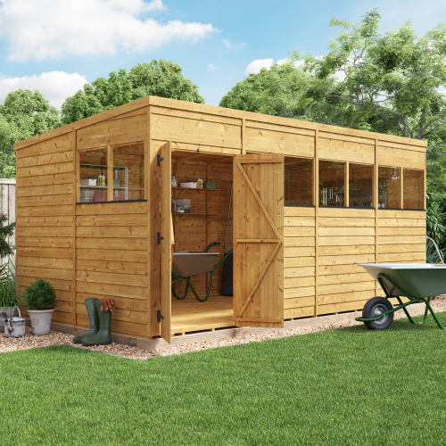 BillyOh (16x8, Windowed) BillyOh Switch Overlap Pent Shed 1