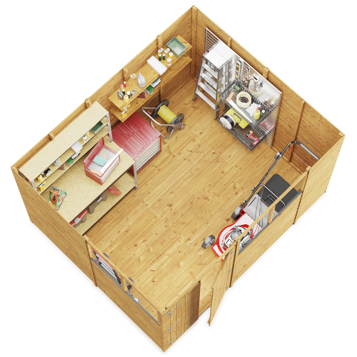 BillyOh (10x8, Windowed) BillyOh Switch Overlap Pent Shed 2