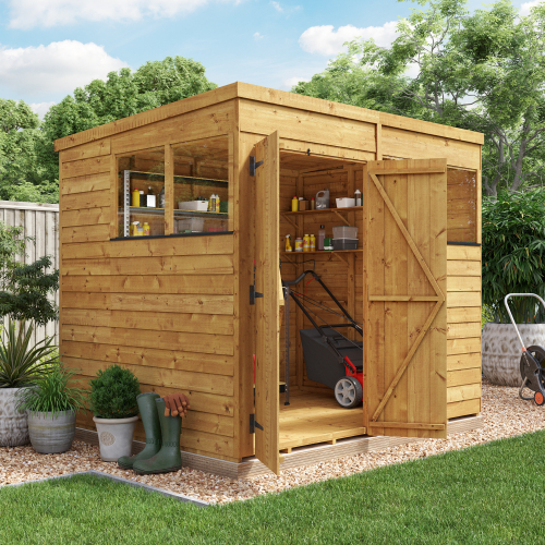 BillyOh (8x6, Windowed) BillyOh Switch Overlap Pent Shed 1