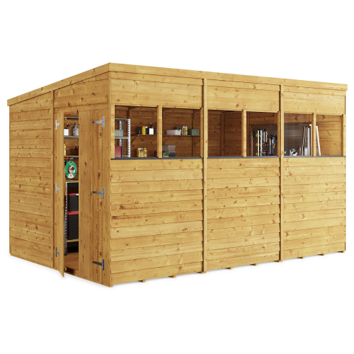 BillyOh (12x8, Windowed) BillyOh Switch Overlap Pent Shed 2