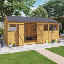 (Pressure Treated - 16x8, Windowed) BillyOh Expert Tongue and Groove Reverse Apex Workshop