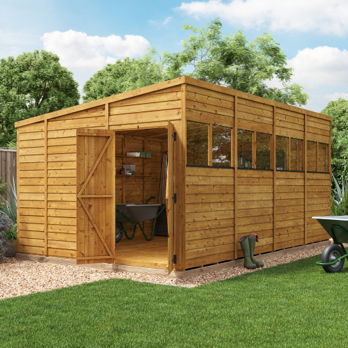 BillyOh (16x10, Windowed) BillyOh Switch Overlap Pent Shed 1